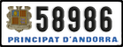 License plate of Andorra, Cars (1234(5))
