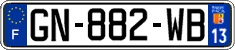 French license plate, SIV (ordinary)