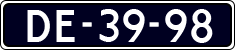 License plate of the Netherlands, Imported oldtimers (cars)