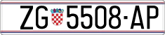 License plate of Croatia, Regular plates