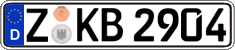 German license plate, Regular plates