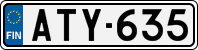 License plate of Finland, Cars