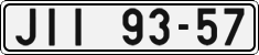 License plate of the Czech Republic, Cars (1960)