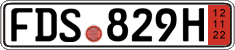 German license plate, Export transit plates