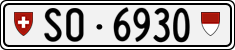 License plate of Switzerland, Cars