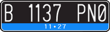 License plate of Indonesia, Regular plates