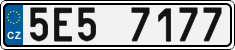 License plate of the Czech Republic, Cars (2001)
