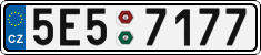 License plate of the Czech Republic, Cars (2001)