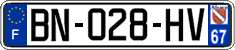 French license plate, SIV (ordinary)
