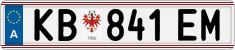 License plate of Austria, Regular plates
