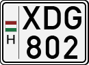 license plates of Hungary, Cars (1990)