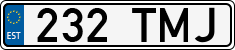 License plate of Estonia, Regular car plates
