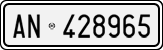 License plate of Italy, Cars (1927 year series)