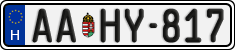 license plates of Hungary, Regular plates (2022)