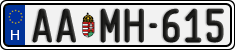 license plates of Hungary, Regular plates (2022)