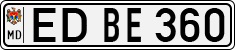 License plate of Moldova, Cars (1992)