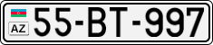 License plate of Azerbaijan, Cars