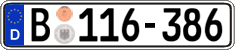 German license plate, Diplomatic