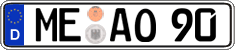 German license plate, Regular plates