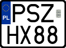 License plates of Poland, Special vehicles and motorcycles