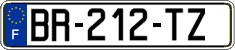 French license plate, SIV (ordinary)
