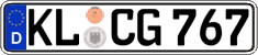 German license plate, Regular plates