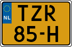 License plate of the Netherlands, Agricultural vehicles