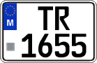 License plate of Malta, Trailers (TR 123(4))