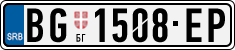 License plate of Serbia, Cars