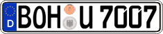 German license plate, Regular plates