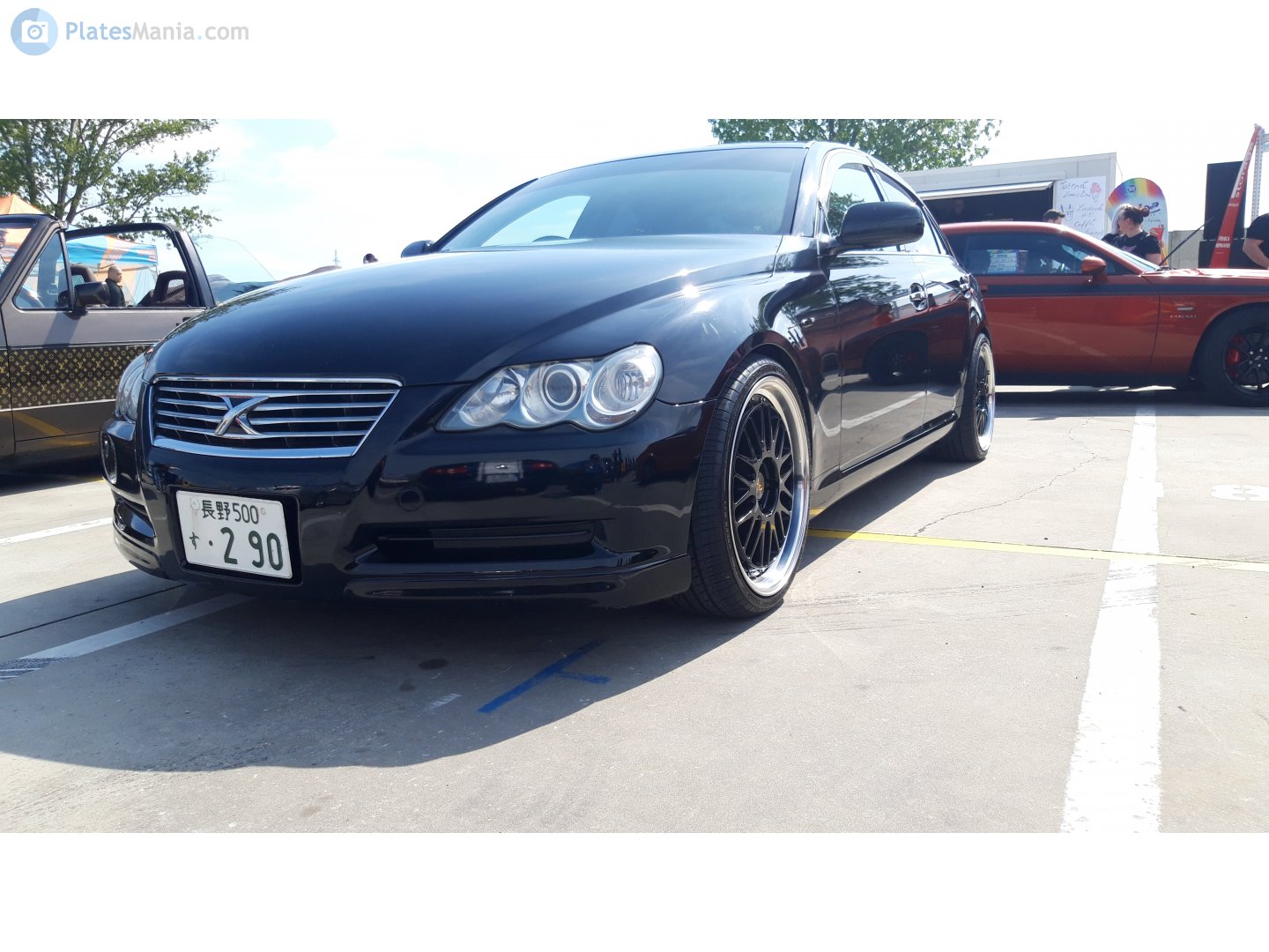 長野 500 す 290, License plate without vehicle 