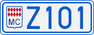 License plate of Monaco, Cars