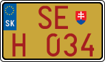License plate of Slovakia, Oldtimers