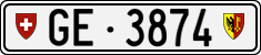 License plate of Switzerland, Cars