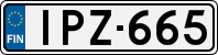 License plate of Finland, Cars
