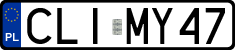 License plates of Poland, Regular car plates