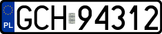 License plates of Poland, Regular car plates