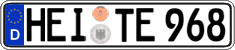 German license plate, Regular plates