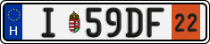 license plates of Hungary, Temporary (2022)