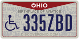 Ohio, Vehicles for disabled persons (123ABC)