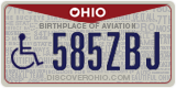 Ohio, Vehicles for disabled persons (123ABC)