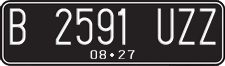 License plate of Indonesia, Regular plates