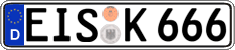 German license plate, Regular plates