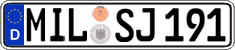 German license plate, Regular plates