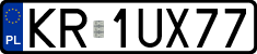 License plates of Poland, Regular car plates