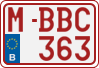 License plate of Belgium, Regular plates (2010)