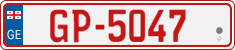 License plate of Georgia, Temporary