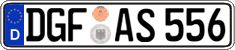 German license plate, Regular plates