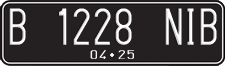 License plate of Indonesia, Regular plates