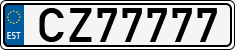 License plate of Estonia, Vanity Plates
